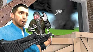 Defending Against ZOMBIES and TORNADO! - Garry's Mod