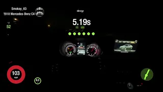Mercedes C43 Dragy Run - New Acceleration Record