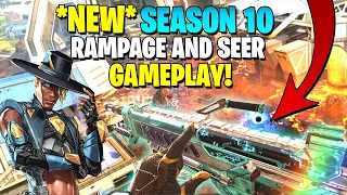 *NEW* LEGEND AND WEAPON GAMEPLAY! RAMPAGE LMG AND SEER! (Apex Legends Season 10)