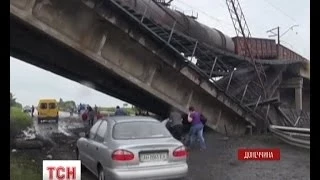 Невідомі підірвали залізничний міст поблизу Новобахмутівки