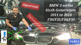 how to change main dipped bulb on BMW 3 Series PART 2 #headlight