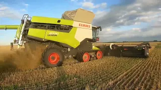 Combining Oats with a Claas Lexion 8700 and a JD 9870 (in cab footage later in vid)