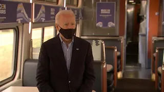 Joe Biden’s train tour makes stops in Pittsburgh day after first presidential debate