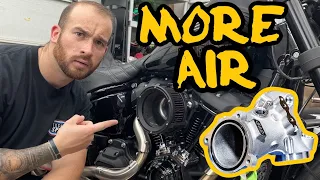 S&S 55mm Intake Manifold Install on a Harley Davidson M8 Low Rider S (softail)