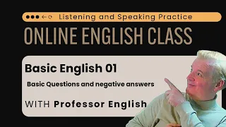 English Class Live! Basic English (01) Questions and Negative Answers