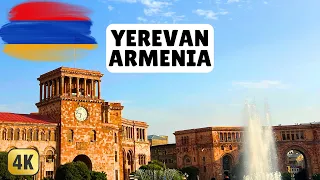 Yerevan ARMENIA - 4K City Walking Tour 🇦🇲