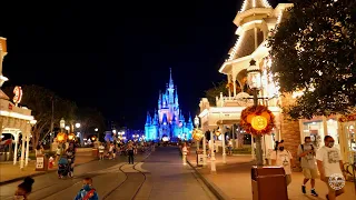 Nighttime Walk Around Main Street USA at Magic Kingdom in 4K | Walt Disney World Florida 2020