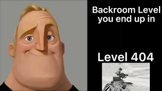 Backroom levels you end up in (Requested) Mr.Incredible becomes uncanny meme