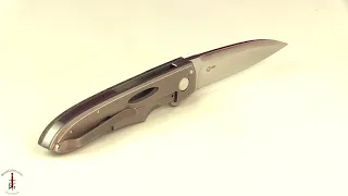 Mini Hybrid Framelock Flipper with Thunderstorm Kevlar and Zirconium (IKBS)