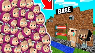 RETO DE LA BASE VS 1000000 MASHA Y EL OSO 😨😱 BASE BEBE NOOB VS MASHA en MINECRAFT