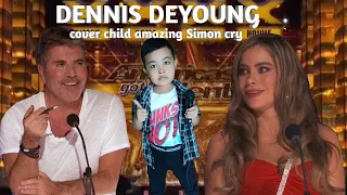 Agt 2024 Simon cried hearing the voice of this child's song dennis deyoung GOLDEN BUZZER