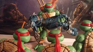 TMNT N.E.C.A. Jim Lawson Return To New York 4 pack  action figure review