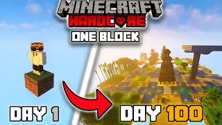 I TRIED TO SURVIVE 100 DAYS IN ONEBLOCK WORLD IN MINECRAFT HARDCORE ( HINDI GAMEPLAY)