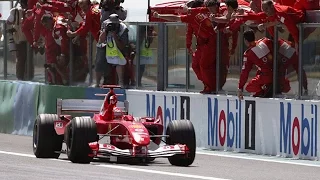F1 2004: Michael Schumacher 4 Stop Strategy To Beat Alonso (French GP) - Formula One Highlights
