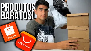 SUPER UNBOXING de PRODUTOS BARATOS da SHOPEE e ALIEXPRESS!