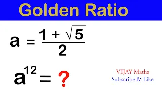 Math olympiad | Can you solve this golden ratio problem ? | VIJAY Maths