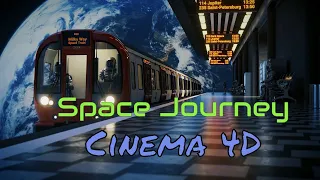 Fearless Journey through the Stars: Space Train in 3D #3d #c4d #digitalart #video #space