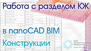 Армирование и специфицирование конструкций КЖ в nanoCAD BIM Конструкции