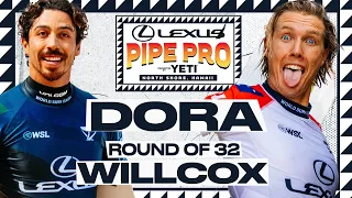 Yago Dora vs Jacob Willcox | Lexus Pipe Pro presented by YETI - Round of 32 Heat Replay
