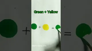 How To Mix Colors 😱 Green + Yellow = ? #shorts #art #color