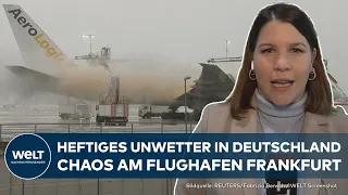 UNWETTER-CHAOS: Flughafen Frankfurt lahmgelegt! Schnee und Eis führen zu vielen Flugausfällen