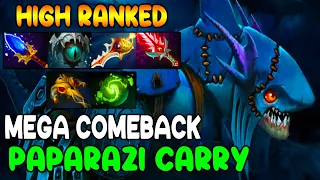 PAPARAZI CARRY SLARK - MEGA COMEBACK - HIGH RANKED TEAM FIGHT - DOTA 2 GAMEPLAY