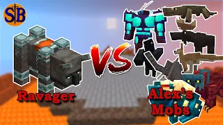 Ravager vs Alex's Mobs | Sumo Fight | Minecraft Mob Battle