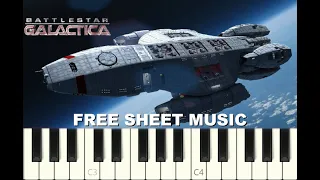 PEGASUS from BATTLESTAR GALACTICA, 2004, Piano Tutorial with free Sheet Music (pdf)