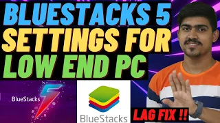 Bluestacks 5 Settings For Low End PC | Bluestacks 5 Lag Fix | Bluestacks 5 Settings
