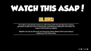 URGENT: DO NOT TRANSFER YOUR GTA ONLINE CHARACTER TO NEXT-GEN UNTIL YOU WATCH THIS VIDEO!