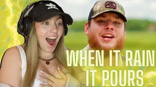 FIRST TIME REACTING TO Luke Combs - When It Rains It Pours