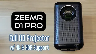 ZEEMR D1/Diva Pro Portable Projector Unboxing and Review