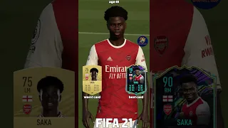 Bukayo Saka Best vs Worst Card From FIFA 20 to FIFA 23 | Road To EA Sports FC 24