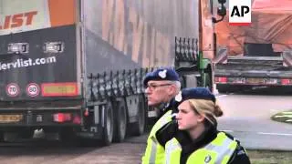 Wreckage of flight MH17 is transported to the Netherlands