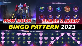 MLBB Transformer BINGO PATTERN Phase 2 Draw Event 😍 Johnson Optimus Prime Skin Price | Phase 3 ?