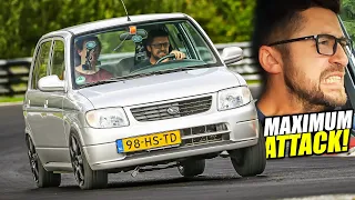 MAXIMUM ATTACK in DAIHATSU CUORE! // Nürburgring