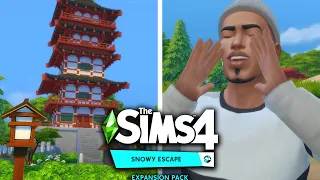 THE SIMS 4 | SNOWY ESCAPE | SENBAMACHI // REMOVING SHOES, UTENSIL PREFERENCE, KOTATSU & HIKING! ❄️🏂