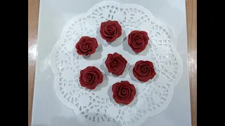 2طريقة سهلة لصنع ورود من عجينة السكر/How to Make a Sugar Rose