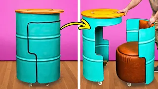 How to Make Transformer Furniture Out Of Old Barrels And Wood