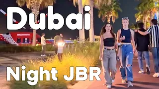 Dubai 🇦🇪 Night JBR, Jumeirah Beach Residence [4K] Walking Tour