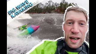 Big wave kayaking on the Ottawa River- Wild and Free Tour