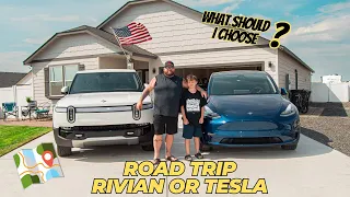 What do I do for a Road trip? Do I choose a Tesla Model Y or a Rivian R1T, Help decide!