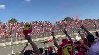 Live Crowd Reaction When Charles Leclerc Gets Pole In Monza...