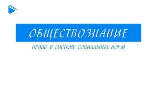 10 класс - Обществознание - Право в системе социальных норм