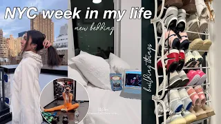 NYC WEEK IN MY LIFE | new bedding, building stuff, unboxing hauls, new nespresso