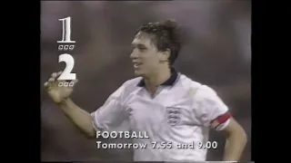 England v Republic of Ireland Euro 1992 Qualifier Trailer, 26th March 1991