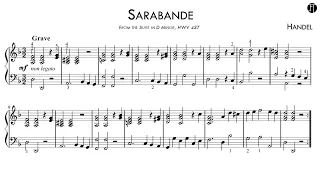 George Frideric Handel - Sarabande (Score-Video)