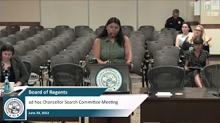 NSHE Board of Regents ad hoc Chancellor Search Committee: 06/29/23