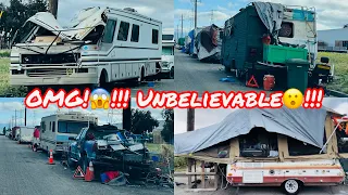 (HIA402) ABSOLUTELY HORRIBLE! MILE LONG OF HOMELESS PEOPLE IN RV'S! HOMELESS IN FREMONT CA BAY AREA!