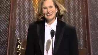 Jane Campion winning Best Original Screenplay for "The Piano"